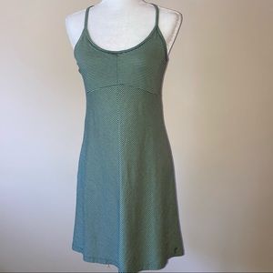 Patagonia Spright Striped Mini Dress Green M